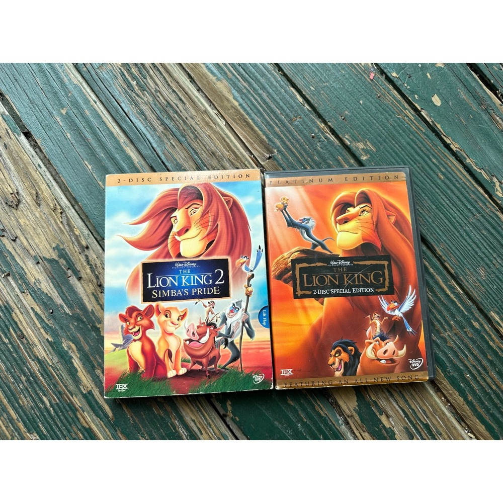 Disney The Lion King Platinum Edition & Lion King 2 Simbas Pride DVD 2-Disc Sets